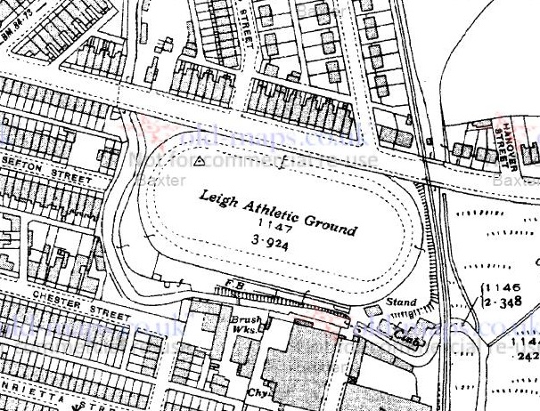 Leigh - Leigh Harriers & Athletics Club : Map credit Old-Maps.co.uk historic maps